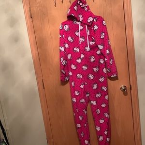 Pink Size Large Hello Kitty Footie Onesie Pajamas